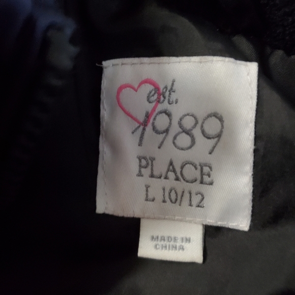 The Childrens Place Girl Black Puffer Vest XL - Picture 5 of 5